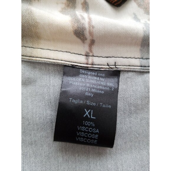 Blue Sky Inn Men's Short Sleeve Button Up Shirt Made in Italy 100% Viscose - Picture 7 of 9